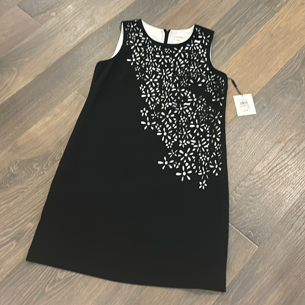 Calvin Klein black-and-white shift dress size 10 brand new with tags